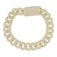 Thumbnail for MEN'S BRACELET 11 5/8 CT ROUND DIAMOND 10K YELLOW GOLD