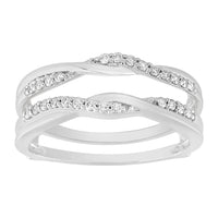 Thumbnail for LADIES ENHANCERS WRAPS 1/4 CT ROUND DIAMOND 14K WHITE GOLD
