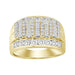 MEN'S RING 1 CT ROUND/BAGUETTE DIAMOND 10K YELLOW GOLD