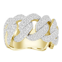Thumbnail for MEN'S BAND 3 CT ROUND DIAMOND 10K YELLOW GOLD