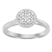 Thumbnail for LADIES RING 1/2 CT ROUND DIAMOND 14K WHITE GOLD