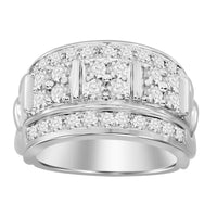 Thumbnail for MEN'S RING 1 CT ROUND DIAMOND 10K WHITE GOLD