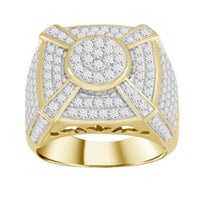 Thumbnail for MEN'S RING 2 CT ROUND DIAMOND 14K YELLOW GOLD