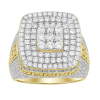 Thumbnail for MEN'S RING 4 CT ROUND/BAGUETTE DIAMOND 14K YELLOW GOLD