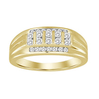Thumbnail for MEN'S RING 1/2 CT ROUND DIAMOND 10K YELLOW GOLD