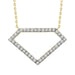 LADIES NECKLACE WITH CHAIN 1/5 CT ROUND DIAMOND 10K YELLOW GOLD