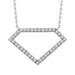 LADIES NECKLACE WITH CHAIN 1/5 CT ROUND DIAMOND 10K WHITE GOLD