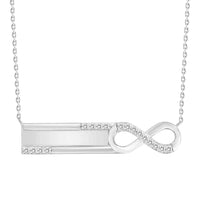 Thumbnail for LADIES NECKLACE 1/10 CT ROUND DIAMOND 10K WHITE GOLD