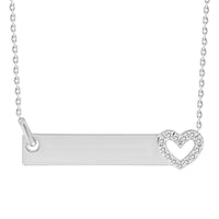 Thumbnail for LADIES NECKLACE 1/10 CT ROUND DIAMOND 10K WHITE GOLD
