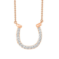Thumbnail for LADIES NECKLACE 1/10 CT ROUND DIAMOND 10K ROSE GOLD