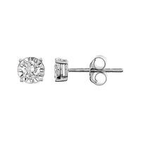 Thumbnail for LADIES EARRINGS 1/3 CT ROUND DIAMOND 10K WHITE GOLD