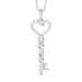 LADIES PENDANT 1/5 CT ROUND DIAMOND 10K WHITE GOLD