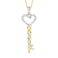 Thumbnail for LADIES PENDANT 1/5 CT ROUND DIAMOND 10K YELLOW GOLD