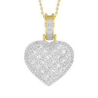 Thumbnail for LADIES PENDANT 1 CT ROUND/BAGUETTE DIAMOND 10K YELLOW GOLD