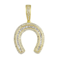 Thumbnail for MEN'S CHARM 1 CT ROUND/BAGUETTE DIAMOND 10K YELLOW GOLD