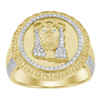 Thumbnail for MEN'S RING 1/2 CT ROUND DIAMOND 10K YELLOW GOLD