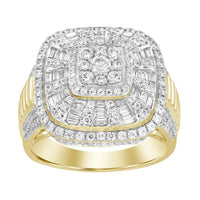 Thumbnail for MEN'S RING 2 CT ROUND DIAMOND 14K YELLOW GOLD