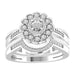 LADIES BRIDAL RING SET 1/3 CT ROUND DIAMOND 10K WHITE GOLD