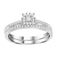 Thumbnail for LADIES BRIDAL RING SET 1/4 CT ROUND/PRINCESS DIAMOND 10K YELLOW GOLD