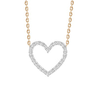 Thumbnail for LADIES NECKLACE 1/5 CT ROUND/BAGUETTE DIAMOND 10K ROSE GOLD