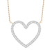 LADIES NECKLACE 1/10 CT ROUND/BAGUETTE DIAMOND 10K ROSE GOLD