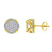 MEN'S EARRINGS  1/3 CT ROUND DIAMOND 10K YELLOW GOLD