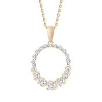 Thumbnail for LADIES PENDANT 1/2 CT ROUND DIAMOND 10K ROSE GOLD