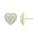 UNISEX EARRINGS 1/4 CT ROUND DIAMOND 10K YELLOW GOLD