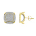 UNISEX EARRINGS 3/4 CT ROUND DIAMOND 10K YELLOW GOLD