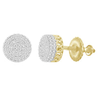 Thumbnail for UNISEX EARRINGS 1/6 CT ROUND DIAMOND 10K YELLOW GOLD