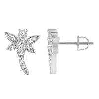 Thumbnail for UNISEX EARRINGS 1/5 CT ROUND DIAMOND 10K WHITE GOLD