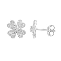 Thumbnail for UNISEX EARRINGS 1/5 CT ROUND DIAMOND 10K WHITE GOLD