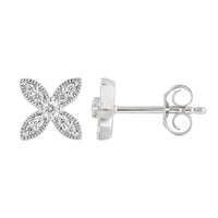 Thumbnail for LADIES EARRINGS 1/6 CT ROUND DIAMOND 10K WHITE GOLD
