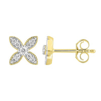 Thumbnail for LADIES EARRINGS 1/6 CT ROUND DIAMOND 10K YELLOW GOLD