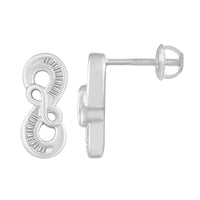 Thumbnail for UNISEX EARRINGS 1/6 CT BAGUETTE DIAMOND 10K WHITE GOLD