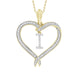 LADIES PENDANT 1/4 CT ROUND DIAMOND 10K YELLOW GOLD