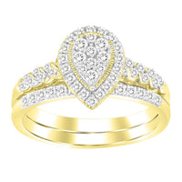 Thumbnail for LADIES BRIDAL RING SET 1/2 CT ROUND DIAMOND 10K YELLOW GOLD