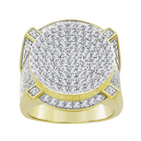 Thumbnail for MEN'S RING 2 1/2 CT ROUND DIAMOND 10K YELLOW GOLD