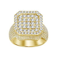 Thumbnail for MEN'S RING 2 1/2 CT ROUND DIAMOND 10K YELLOW GOLD