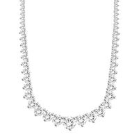 Thumbnail for LADIES DIAMOND NECKLACE 5 CT ROUND DIAMOND 14K WHITE GOLD
