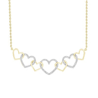 Thumbnail for LADIES DIAMOND NECKLACE 1/4 CT ROUND DIAMOND 10K YELLOW GOLD