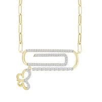Thumbnail for LADIES DIAMOND NECKLACE 1/4 CT ROUND/BAGUETTE DIAMOND 10K YELLOW GOLD
