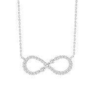 Thumbnail for LADIES DIAMOND NECKLACE 1/4 CT ROUND DIAMOND 10K WHITE GOLD
