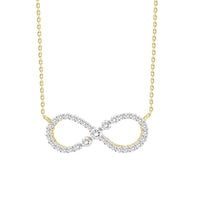 Thumbnail for LADIES DIAMOND NECKLACE 1/4 CT ROUND DIAMOND 10K YELLOW GOLD