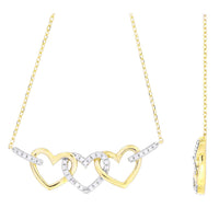 Thumbnail for LADIES DIAMOND NECKLACE 1/10 CT ROUND DIAMOND 10K YELLOW GOLD