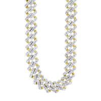 Thumbnail for MEN'S DIAMOND NECKLACE 9 1/2 CT ROUND DIAMOND 10K YELLOW GOLD