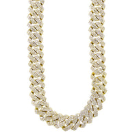Thumbnail for MEN'S DIAMOND NECKLACE 22 3/8 CT BAGUETTE DIAMOND 10K YELLOW GOLD