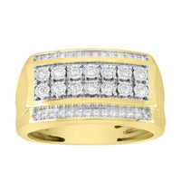 Thumbnail for MEN'S RING 1/4 CT ROUND DIAMOND 10K YELLOW GOLD