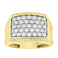 Thumbnail for MEN'S RING 1/2 CT ROUND DIAMOND 10K YELLOW GOLD