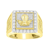 Thumbnail for MEN'S RING 1/4 CT ROUND DIAMOND 10K YELLOW GOLD